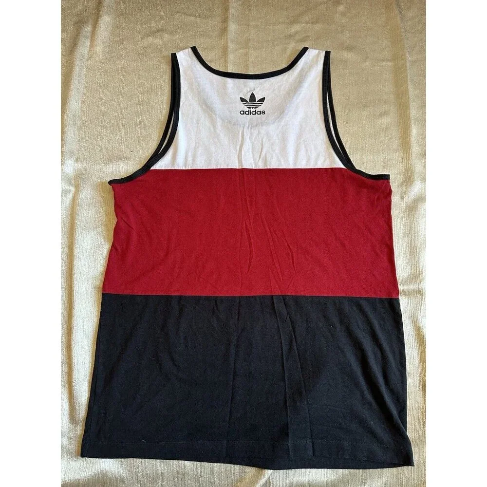 Vtg 90s Adidas Miami Heat Basketball Sleeveless Large Tank Top Shirt Color Block